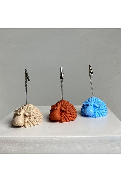 oasis decoration Lamb Note Holder Set of 3 ( Cream - Terracota - Light Blue)
