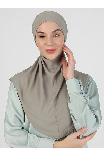 Ecardin Crepe Fabric Tied Belt Turban - St 091 Stone