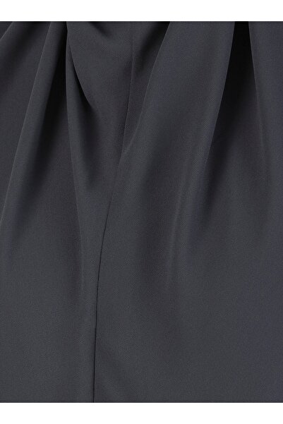 Ecardin Crepe Fabric Tied Belt Turban - St 091 Anthracite