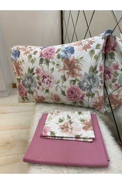 Özcan Ev Tekstil Ranforce Double Sheet Pillow Set 100% Cotton