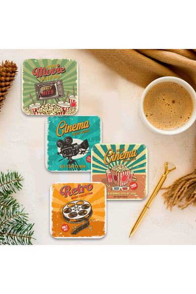 belkids قاعدة أكواب القهوة الخشبية المطبوعة الرقمية من سلسلة Home موديل 016