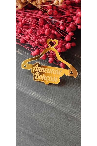 hoby shop Pleksi Anneanne Bohçası Yazısı Gold(1 Adet)
