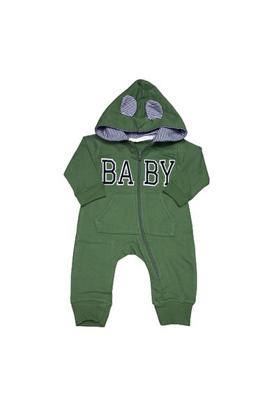 Murat Baby Baby Written Hooded Jumpsuit