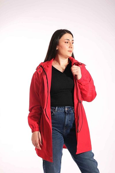 Blues Outlet Women's Hooded Raincoat-red