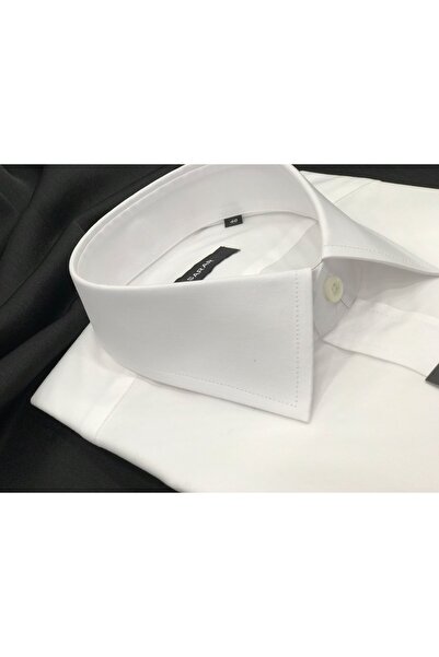 Sarar Elvio Co Uzun Kol Cepli Klasik Beyaz Gömlek