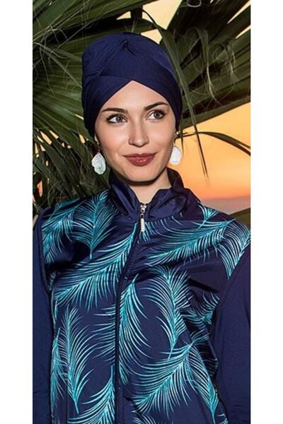 Estiva Μαγιό με μοτίβο από ύφασμα αλεξίπτωτου, πλήρες μαγιό χιτζάμπ