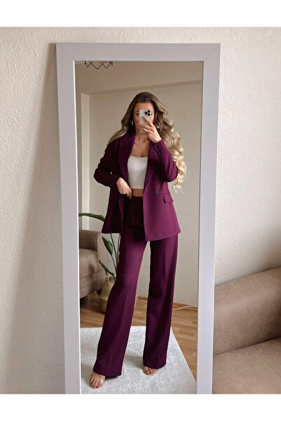 MOCCHI Four Seasons Atlas Fabric Palazzo Women's Suit