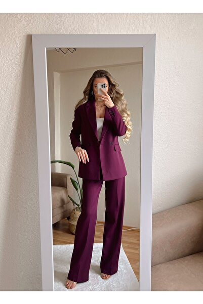 MOCCHI Four Seasons Atlas Fabric Palazzo Women's Suit