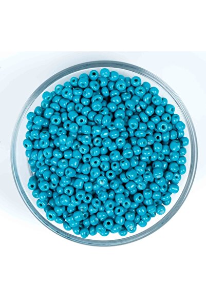 yfhobi 50 Gram - 4 Mm Deniz Mavisi Renk Büyük Boy Kum Boncuk, Takı Yapım Bonc...