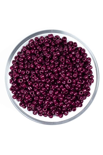 yfhobi 50 Gram - 4 Mm Patlıcan Mor Renk Büyük Boy Kum Boncuk, Takı Yapım Bonc...