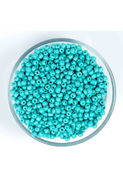 yfhobi 50 Gram - 4 Mm Turkuaz Renk Büyük Boy Kum Boncuk, Takı Yapım Boncuğu, ...