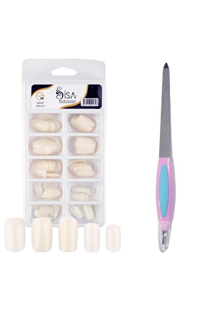 SİSA Cosmetics Profesyonel 100'lü Kutulu Badem Mat Küt Beyaz Takma Tırnak Ve ...