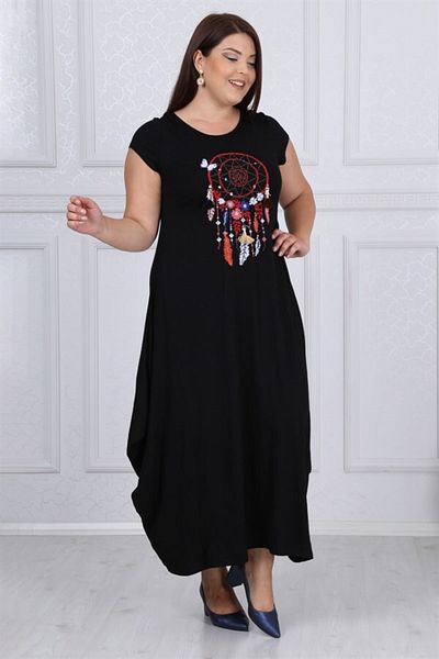 MJORA Φόρεμα Jumbo Ethnic Pattern Plus Size