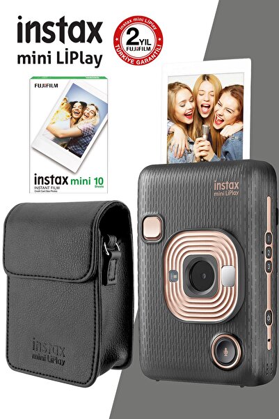 Fujifilm Instax Mini Liplay Hybrid Elegant Black Fotoğraf Makinesi Çantalı Se...