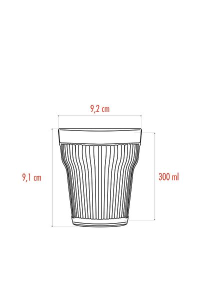 Depa Hgüneyli Acrylic Baroque Plum 6-Piece Short Glasses