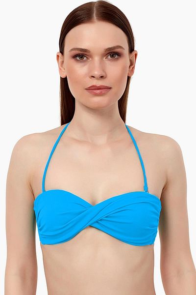 AYYILDIZ 63508 Top de bikini fără bretele Blue Twist