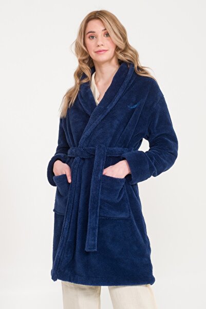 Miespiga Welsoft kendős galléros sötétkék polár női pongyola