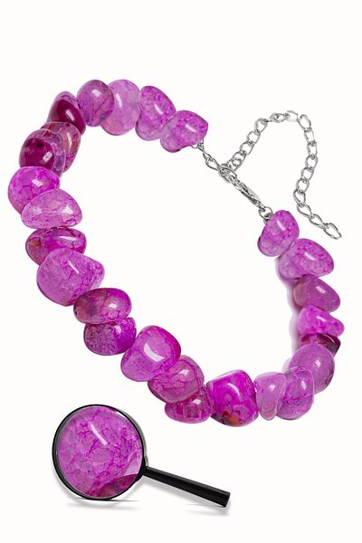 Tesbih Atölyesi Certified Pink Agate Stone Bracelet - Adjustable