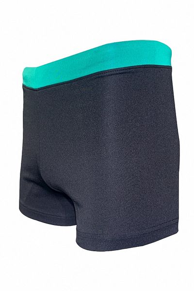 Fs Boy's Black Green Boxer Swimmer Sea Pool Beach Swimsuit