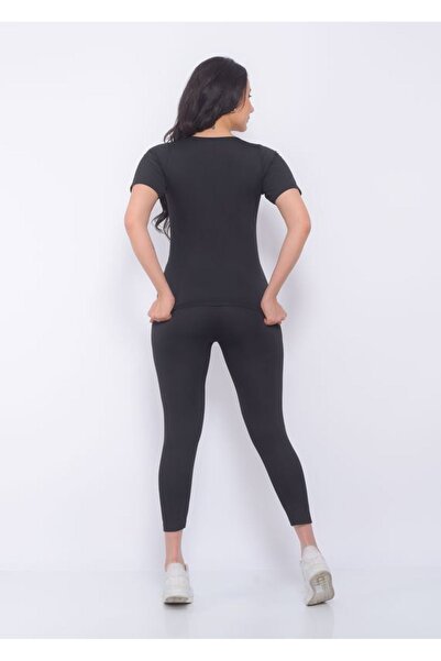 critic man Unisex Sauna Termal Korse Tayt Ve Fermuarlı Kısa Kollu Takım