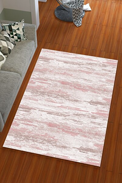 Miray Tekstil غطاء سجادة مرن بنمط لا نهاية له من الحرير المخملي باللون الوردي