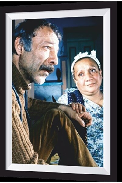 Hayat Poster Münir Özkul Adile Naşit Yeşilçam Çerçeve Görünümlü Ahşap Poster