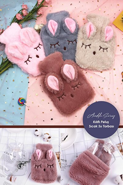 Anadolu Saray Çarşısı Tavşanlı Polar Kılıflı Sıcak Su Torbası | Kılıflı Tavşa...