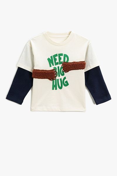 Koton Baby Boy Printed Applique Detailed T-Shirt 3wmb10144tk