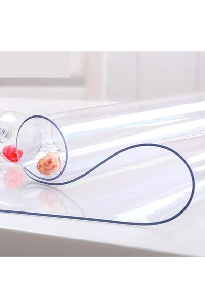 polset Şeffaf Kalın 2,5 mm En: 80 cm Pvc Kaymaz Koruyucu Masa Örtüsü
