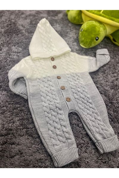 MİNİKAY BABY Gradient Hooded Baby Rompers