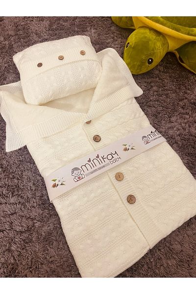MİNİKAY BABY Padded Knitwear Swaddle Blanket