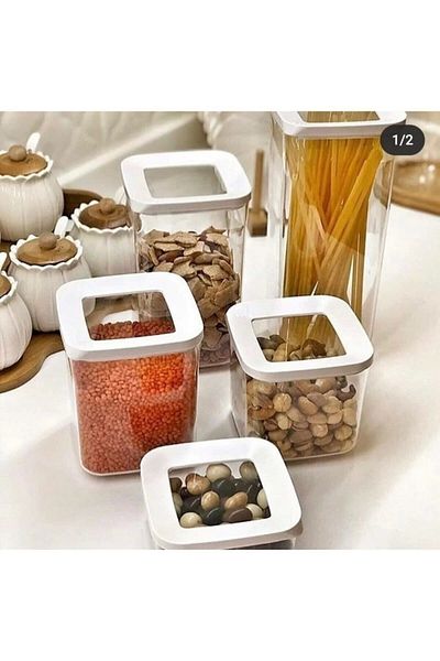 VİP AHMET Mell Home 5-Piece Square Storage Container