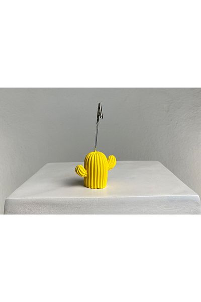 oasis decoration Yellow Cactus Note Holder