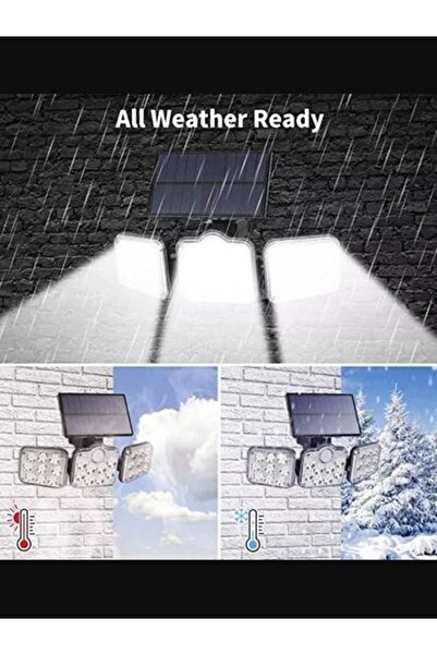 gaman Solar Lamba Kumandalı 138 Led Güneş Enerjili Led Aydınlatma Paneli Üzer...