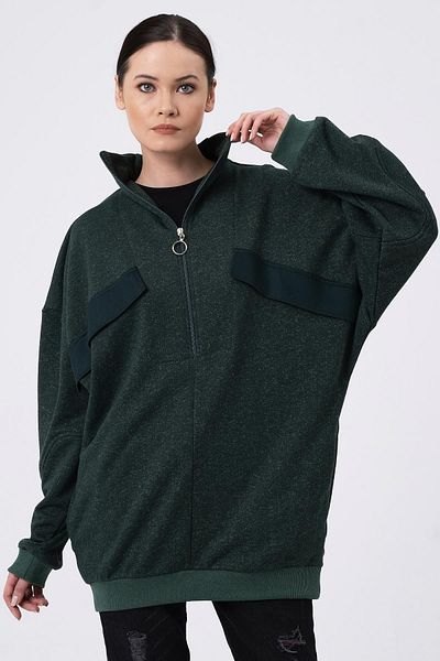 ALEXANDERGARDI Hanorac oversize cu buzunar ornamental (b22-398a)