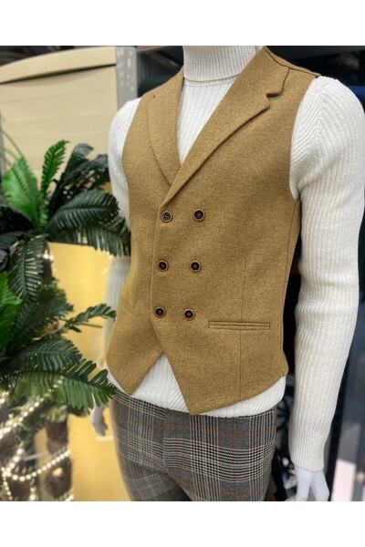 ÇİZGİ Kruvaze Kumaş Yelek
