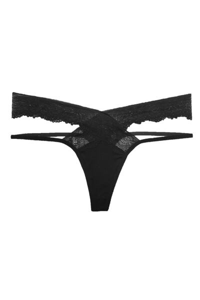 Romina Valy Kadın Siyah Penye String