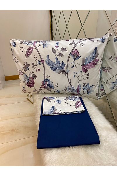 Özcan Ev Tekstil Set de perne cu cearșaf elastic Ranforce 100% bumbac