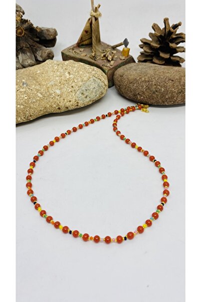 Porsuk Alternatif El Yapımı Etnik Tek Sıra Kadın Kolye