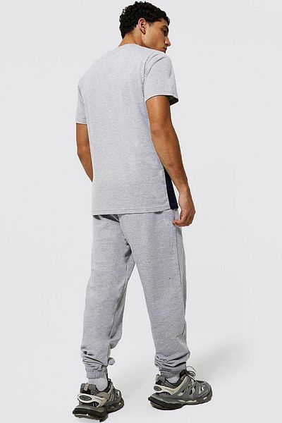 BSBSPOR Καλοκαιρινό ανδρικό γκρι oversize casual αθλητικό Jogger φούτερ