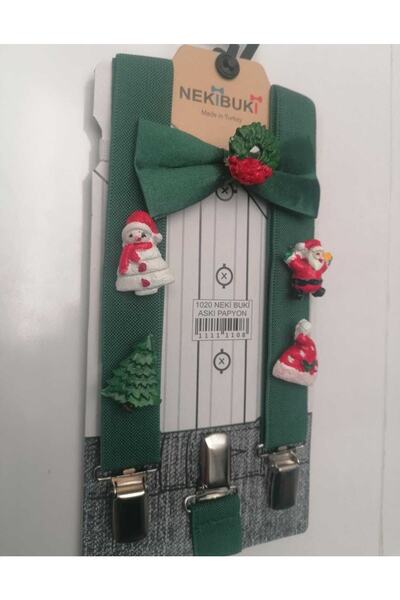 GELABLA Yılbaşı Konsepti Çocuk Askı Papyon Set
