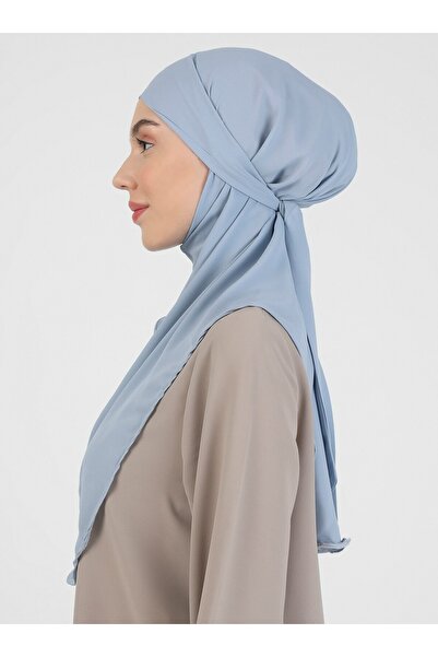 Ecardin Baby Blue Crepe υφασμάτινο τουρμπάνι με δεμένη ζώνη - St 091