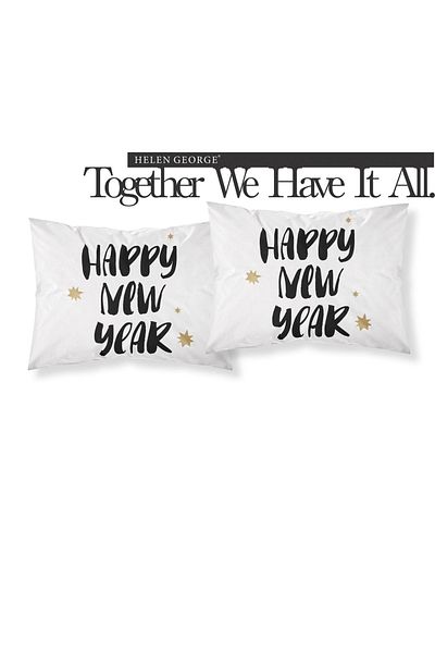 Helen George Happy New Year Pillowcase