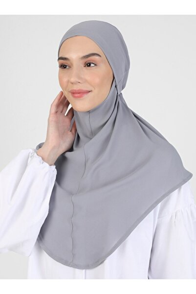 Ecardin Ανοιχτό Γκρι Κρεπ Ύφασμα - Τουρμπάνι με Ζώνη - St 091