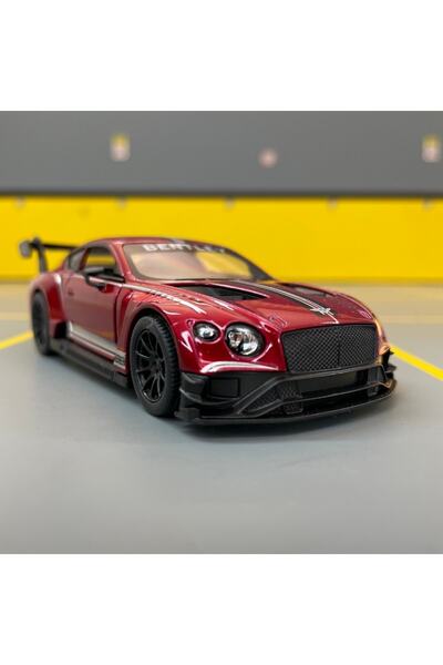 Kinsmart Bentley Continental Gt3 1/36 Ölçek Diecast Metal Model Araba Çek Bır...