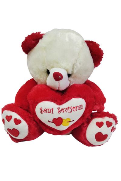 CEBECİ TİCARET Plush Bear Soft White-45 - Cm