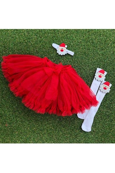 Kokosh kidss Girl's Tutu Skirt Christmas Set