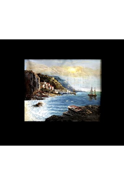 pankART-EvDEtay Orjinal Yağlıboya Tablo 50x60 Ölçülerinde Imzalı Deniz Manzarası