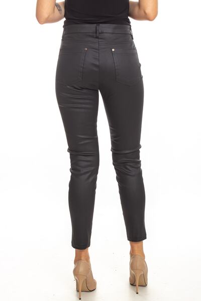 ZARAZA Waxed trousers black