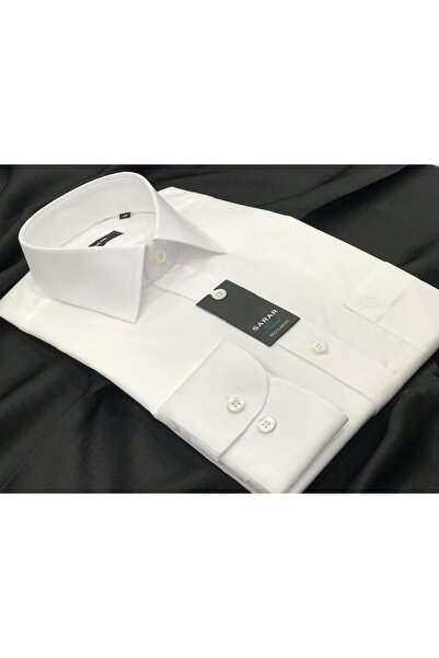 Sarar Elvio Co Uzun Kol Cepli Klasik Beyaz Gömlek